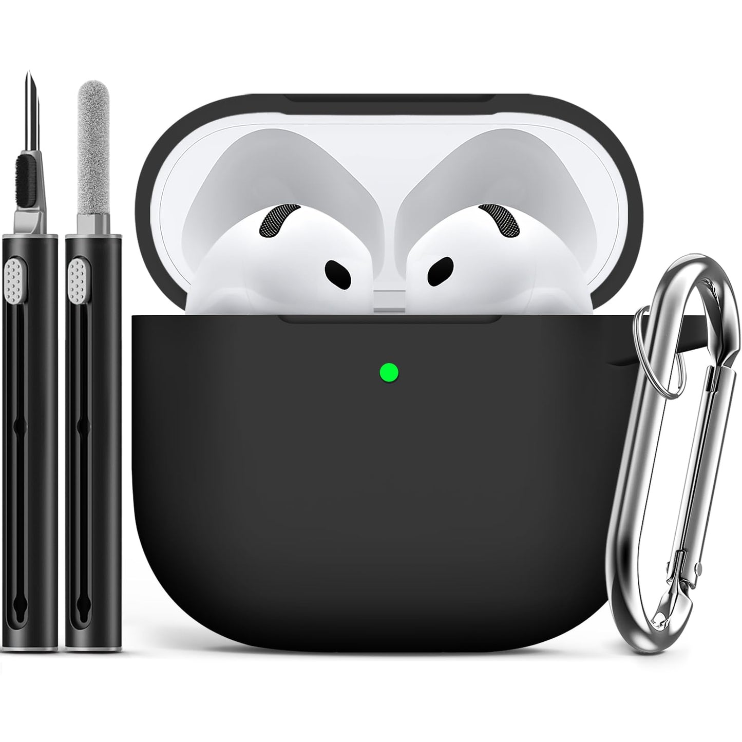 Ljusmicker for AirPods 4 Case 2024 with Cleaner Kit,Milk Tea