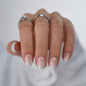BTArtbox Press On Nails, Vanilla Cream, Short Square, Ombre Peach, 32Ct