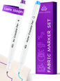Lange & König 4x Heat Erasable Fabric Marking Pens for Sewing - 4 Pens + 8 Refills - Sewing Supplies Quilting Supplies Table Accessories Embroidery Pen Tailors Chalk Alternative