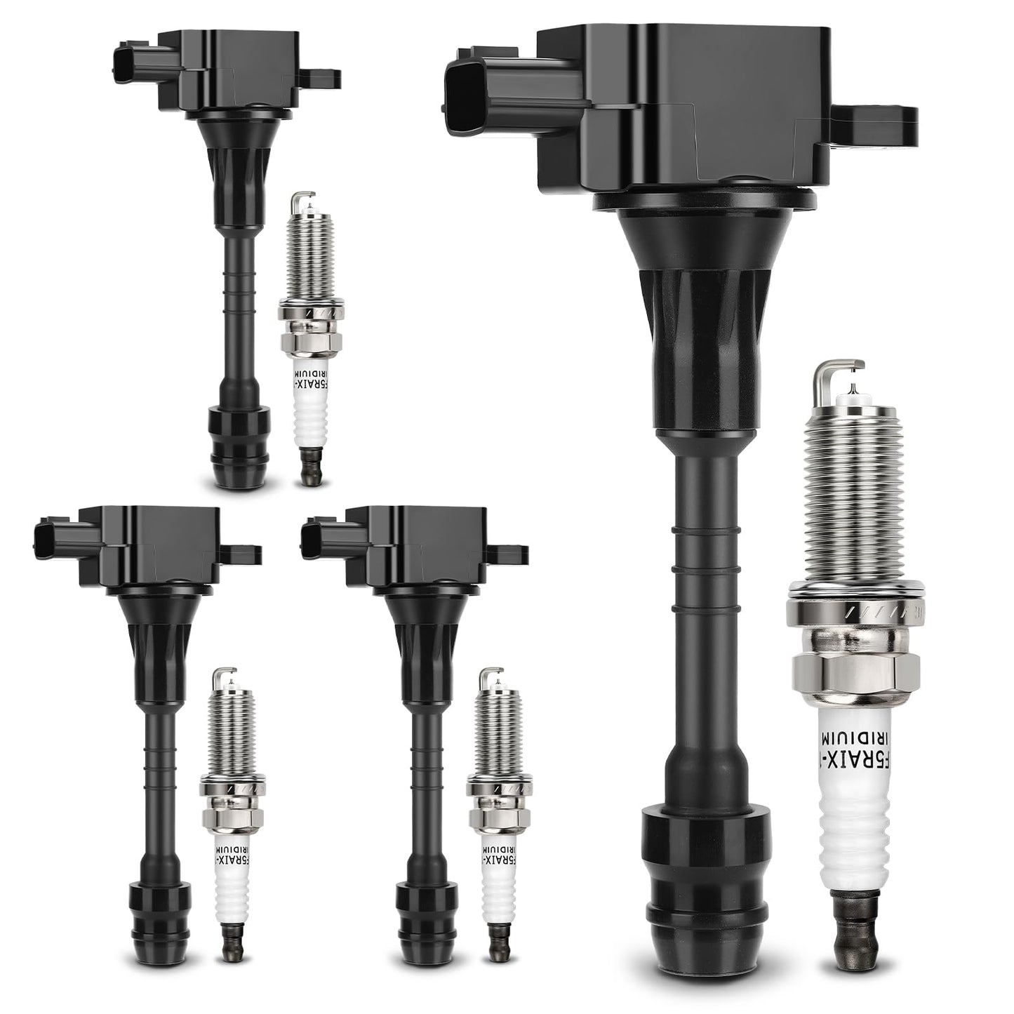 UF667 Ignition Coil & ILZFR6D11 Double Iridium Spark Plug for BMW 2.5-6.0L