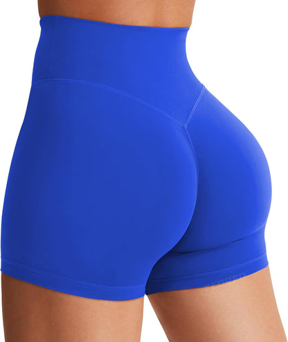 YEOREO SoftHue Women's Biker Shorts Workout Hidden Scrunch Gym Shorts