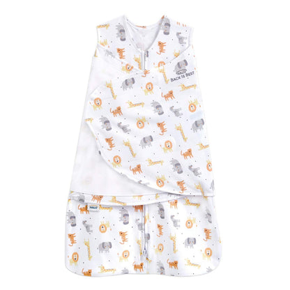 HALO 100% Cotton Sleepsack Swaddle, 3-Way Adjustable Wearable Blanket, TOG 1.5, Baby Blue, Newborn, 0-3 Months