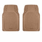 Motor Trend -2 Piece Front Car Floor Mats- Black FlexTough Contour Liners-Deep Dish Heavy Duty Rubber Floor Mats for Car SUV Truck & Van-All Weather Protection, Universal Trim to Fit