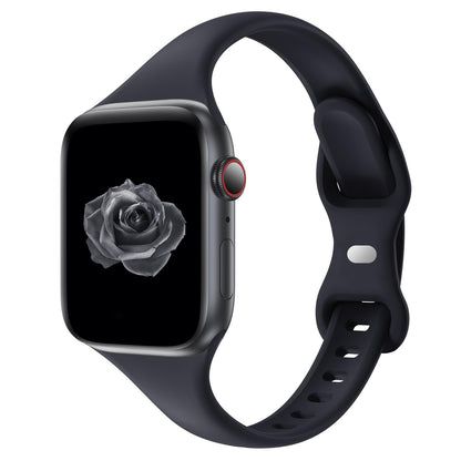 Thin Slim Band Compatible with Apple Watch 38mm 40mm 41mm 42mm 44mm 45mm 46mm 49mm, Replacement Silicone Sport Strap for iWatch Series 11/10/9/8/7/6/5/4/3/2/1 Ultra SE Women Men, Light Blush