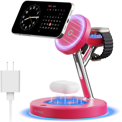 3 in 1 Mag-Safe Wireless Charger Stand for iPhone Apple Watch AirPods