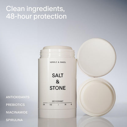 Salt & Stone Aluminum-Free Deodorant, Women & Men Santal & Vetiver 2.6 oz