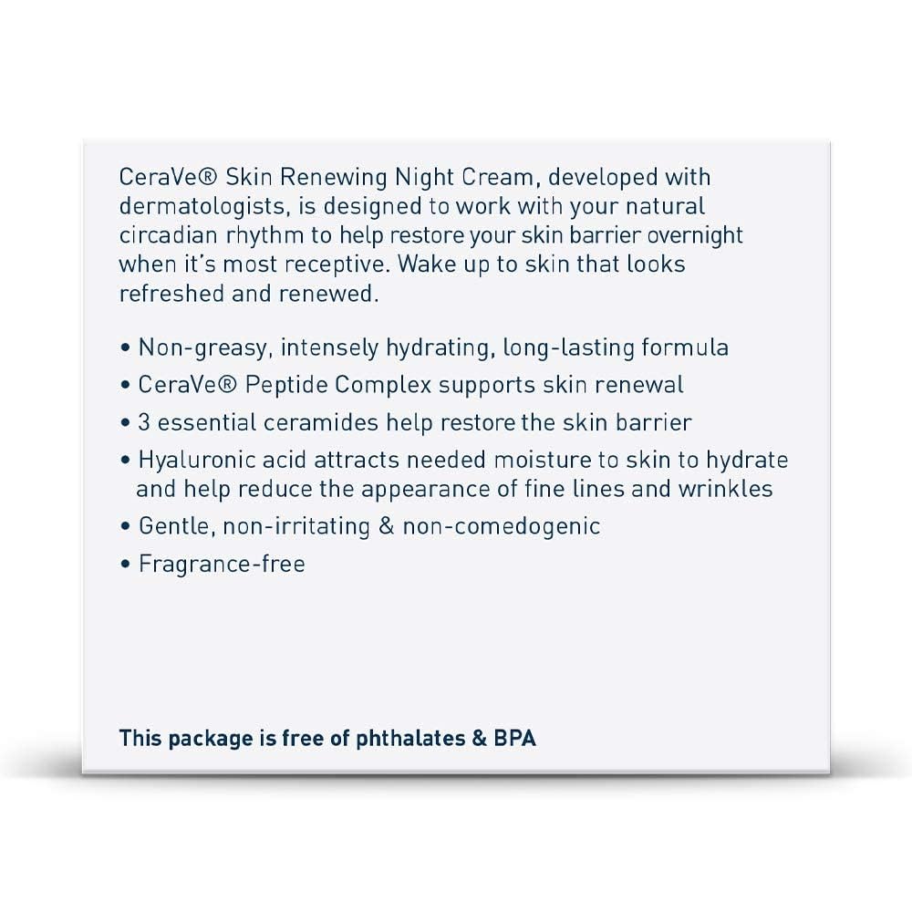 CeraVe Night Cream, Face Moisturizer, Skin Care for Dry Skin, 1.7oz