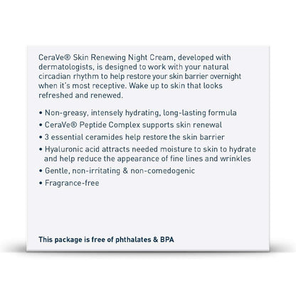 CeraVe Night Cream, Face Moisturizer, Skin Care for Dry Skin, 1.7oz