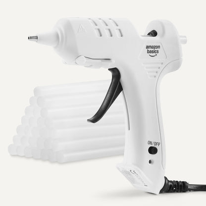 Amazon Basics Mini Size Hot Glue Sticks, 4" x 0.27", 100-Pack, Hot Melt Compatible with Most Glue Guns for Crafting, DIY, Home Repair, Transparent