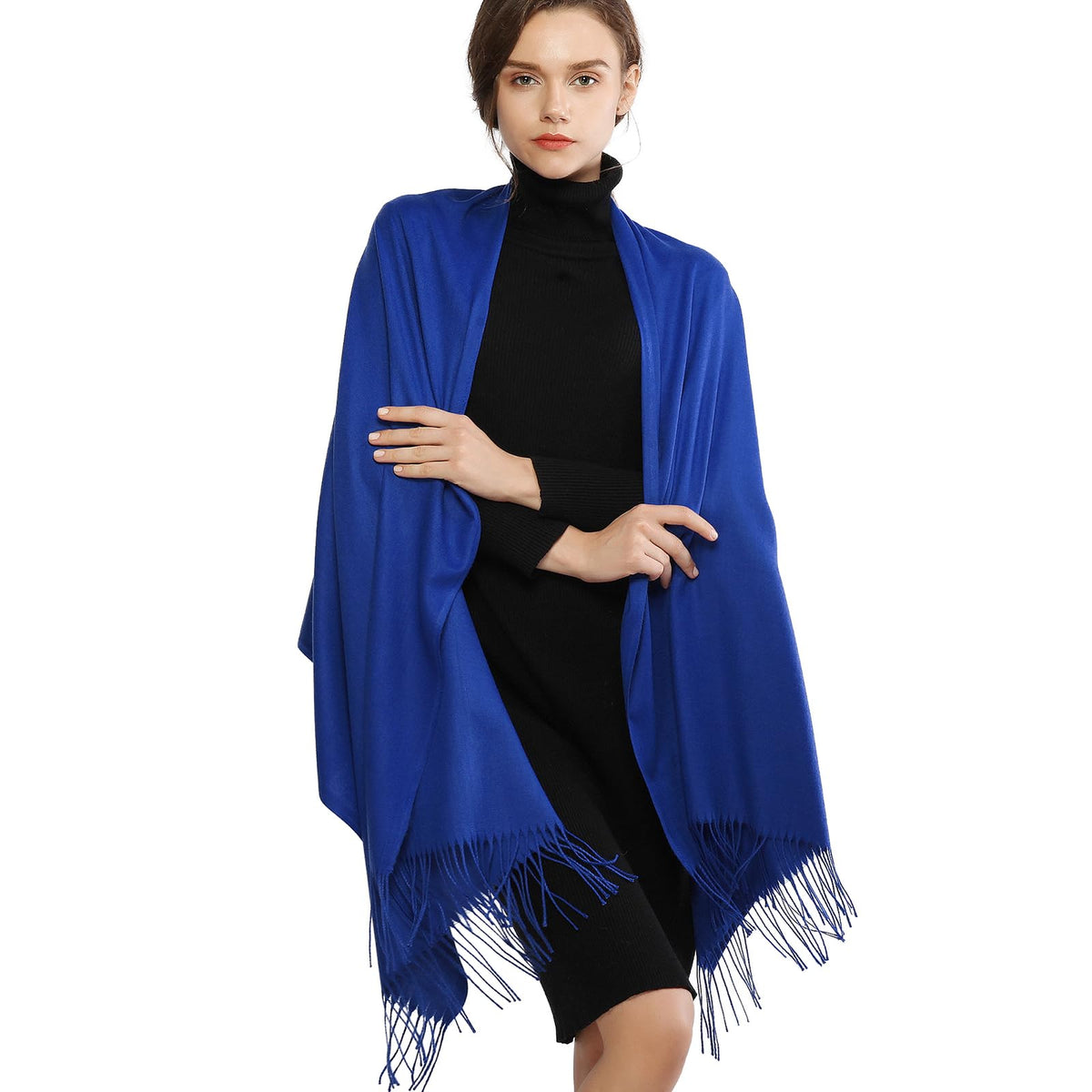 RIIQIICHY Women's Fringe Shawl Wrap Pashmina Scarf for Wedding Evening
