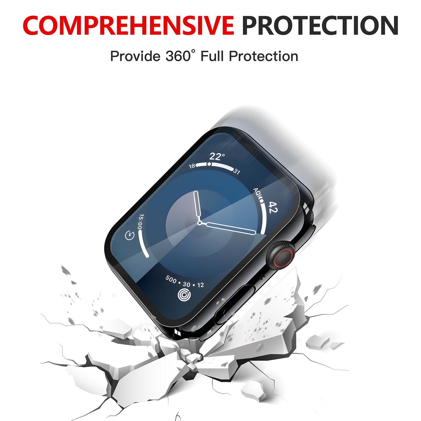 Misxi 2-Pack Waterproof Case for 46mm Apple Watch Series 11/10