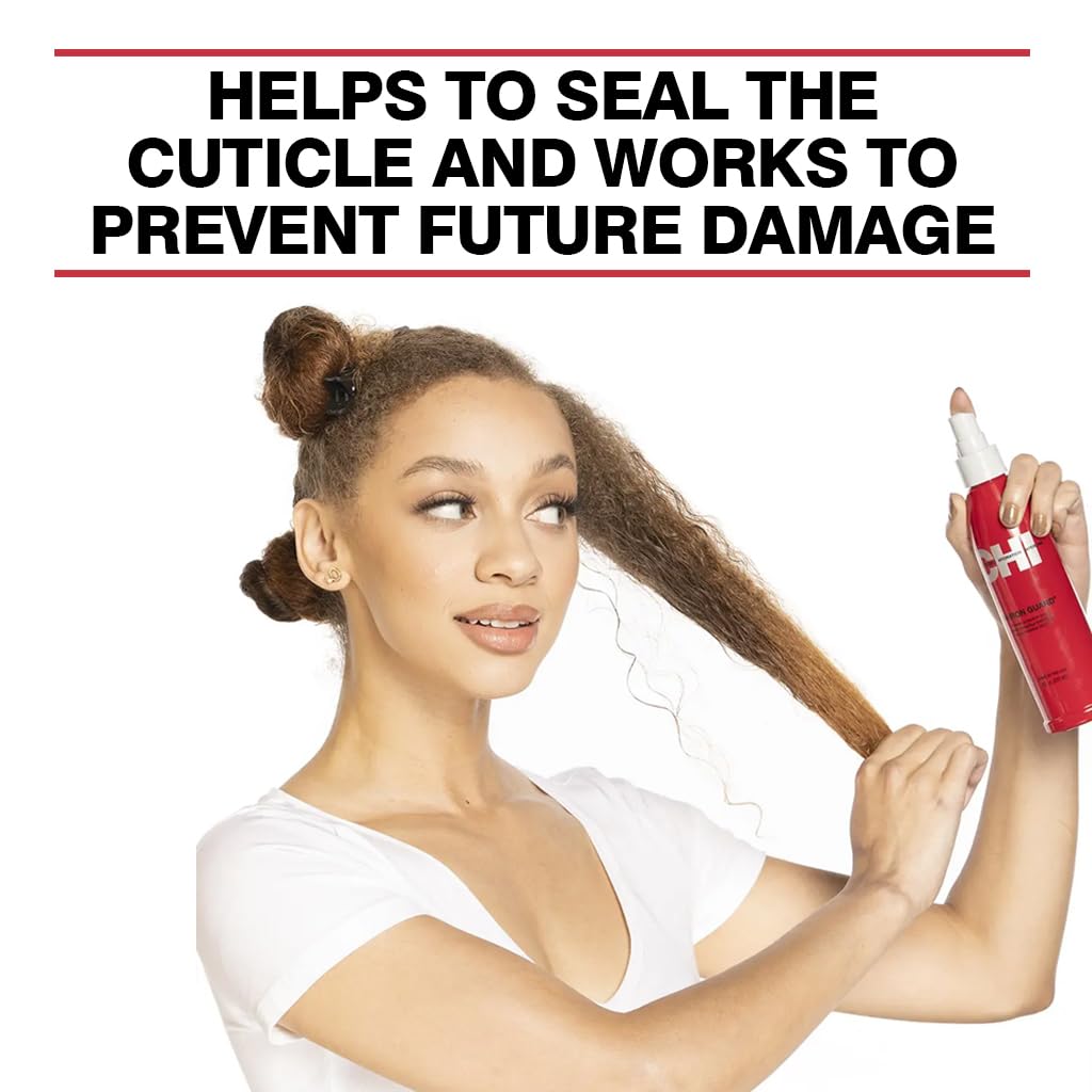 CHI 44 Iron Guard Thermal Protection Spray for Hair, Heat Damage Shield with Ceramic Minerals, Lightweight Styling Spray, Frizz Control & Shine Enhancer, 8 Fl Oz
