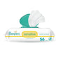 Pampers Sensitive Baby Wipes, Clinically Proven, Fragrance Free, Unscented, Water Based, Hypoallergenic, Multi-Use, Hand Wipes 1008 Wipes Total (18X Flip-Top Packs) [Packaging May Vary]