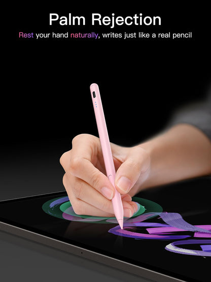 Stylus Pen for ipad 2018-2026, USB-C Fast Charging Pencil, Pixel-Perfect Tilt Sensitivity for iPad 11/10/9/8/7/6/A16, iPad mini 7/6/5, iPad Air M4/3/2 11"/13"/5/4/3, iPad Pro M5/4 13"/12.9″/11″ Black
