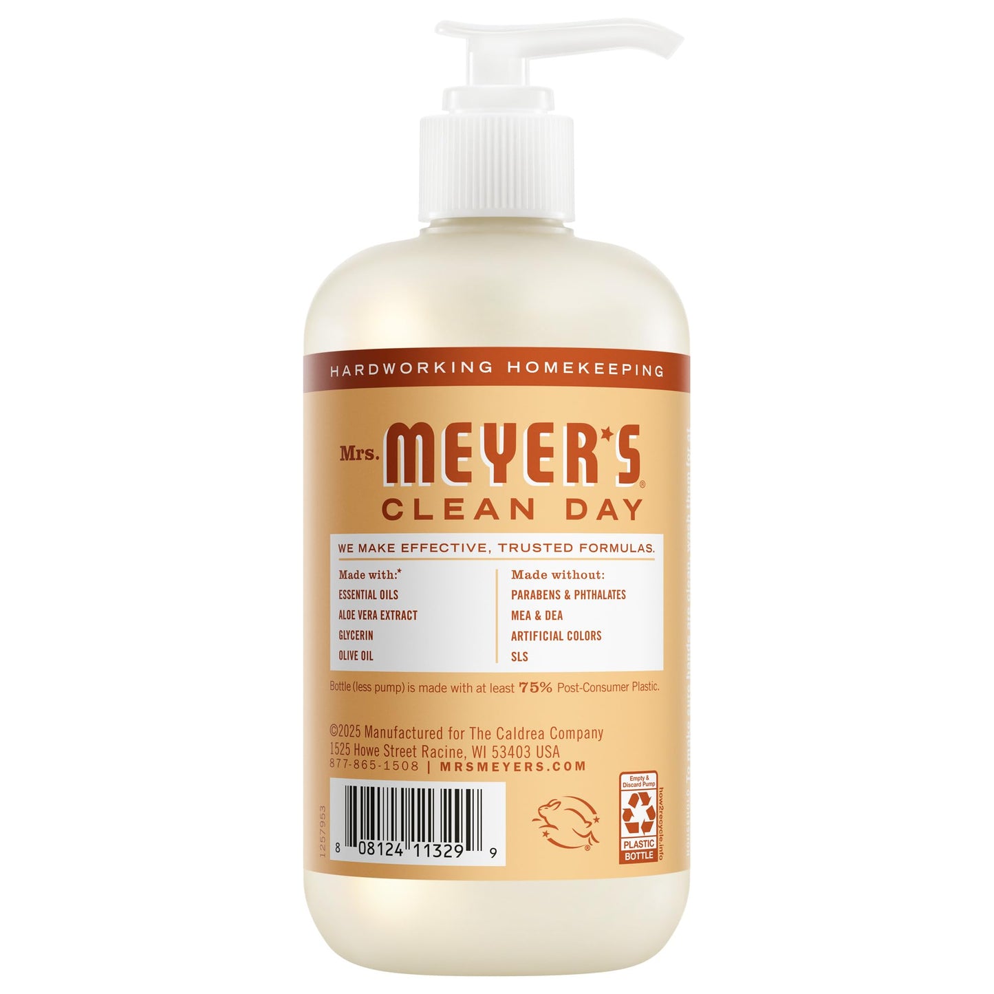 MRS. MEYER'S CLEAN DAY Hand Soap, Basil Scent, 12.5 Fl Oz Bottle - 3 Pack