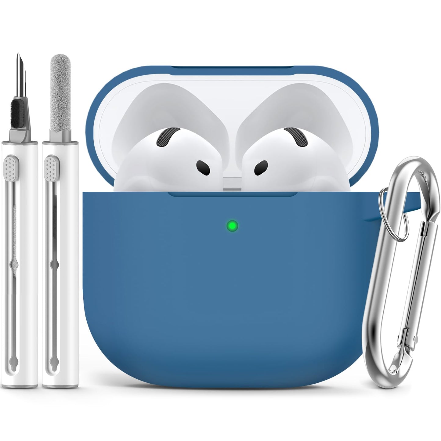 Ljusmicker for AirPods 4 Case 2024 with Cleaner Kit,Milk Tea