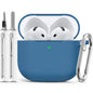 Ljusmicker for AirPods 4 Case 2024 with Cleaner Kit,Milk Tea