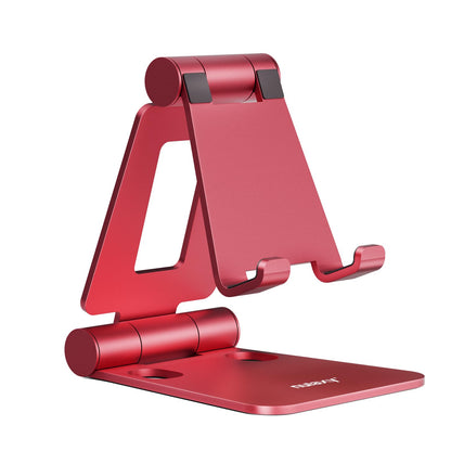 Nulaxy Full Aluminum Dual Folding Cell Phone Stand for Desk, Black