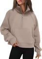 AUTOMET Womens Sweatshirts Half Zip Fleece Pullover Fall Outfits