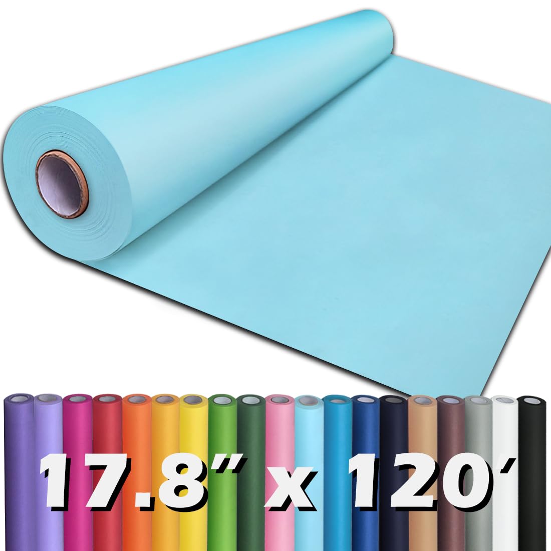 PerkHomy Brown Kraft Paper Roll 36" x 1,440" (120') for Craft Bulletin Board Paper Art Table Covering Crafting Gift Wrapping Bouquet Packing Parcel 70GSM 50LB (Brown, 36" x 120')