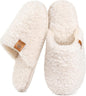 EverFoams Women's Fuzzy Slippers Warm Cozy Memory Foam Indoor House Shoes