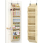 Lifewit 1 Pack Over the Door Organizer, 5 Section Hanging Storage, Beige
