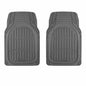 Motor Trend -2 Piece Front Car Floor Mats- Black FlexTough Contour Liners-Deep Dish Heavy Duty Rubber Floor Mats for Car SUV Truck & Van-All Weather Protection, Universal Trim to Fit