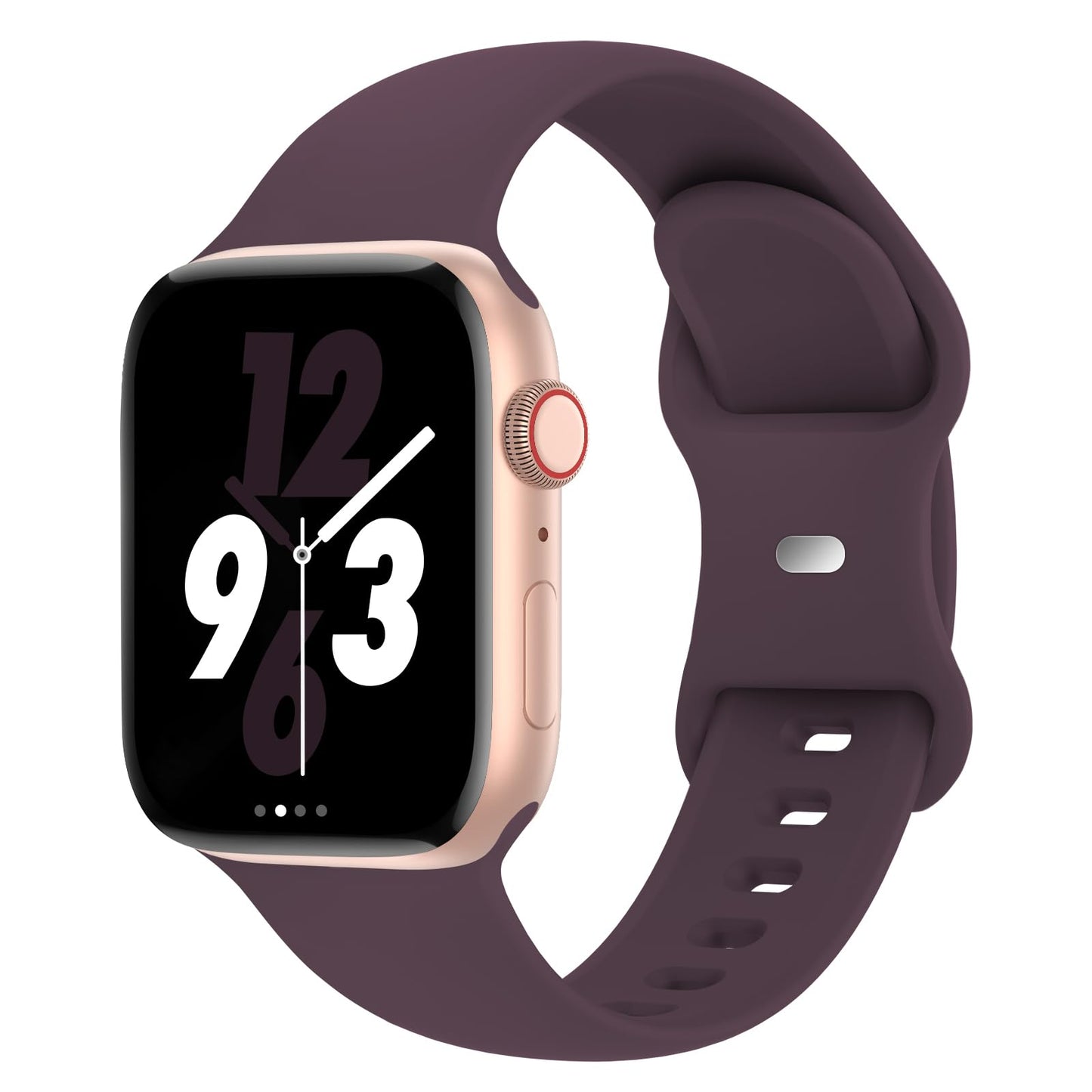 Sport Band Compatible with Apple Watch 38mm 40mm 41mm 42mm 44mm 45mm 46mm 49mm, Replacement Soft Silicone Strap Wristbands for iWatch Series 11/10/9/8/7/6/5/4/3/2/1 Ultra SE Women Men, Space Gray