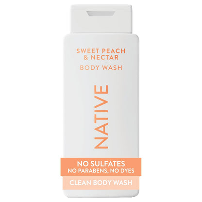 Native Clean Body Wash, Gentle & pH-balanced for Sensitive Skin, 24-Hr Freshness for Women & Men, Vegan & Cruelty-Free, Free of Sulfates, Parabens & Phthalates, Cashmere & Rain, 18 fl oz