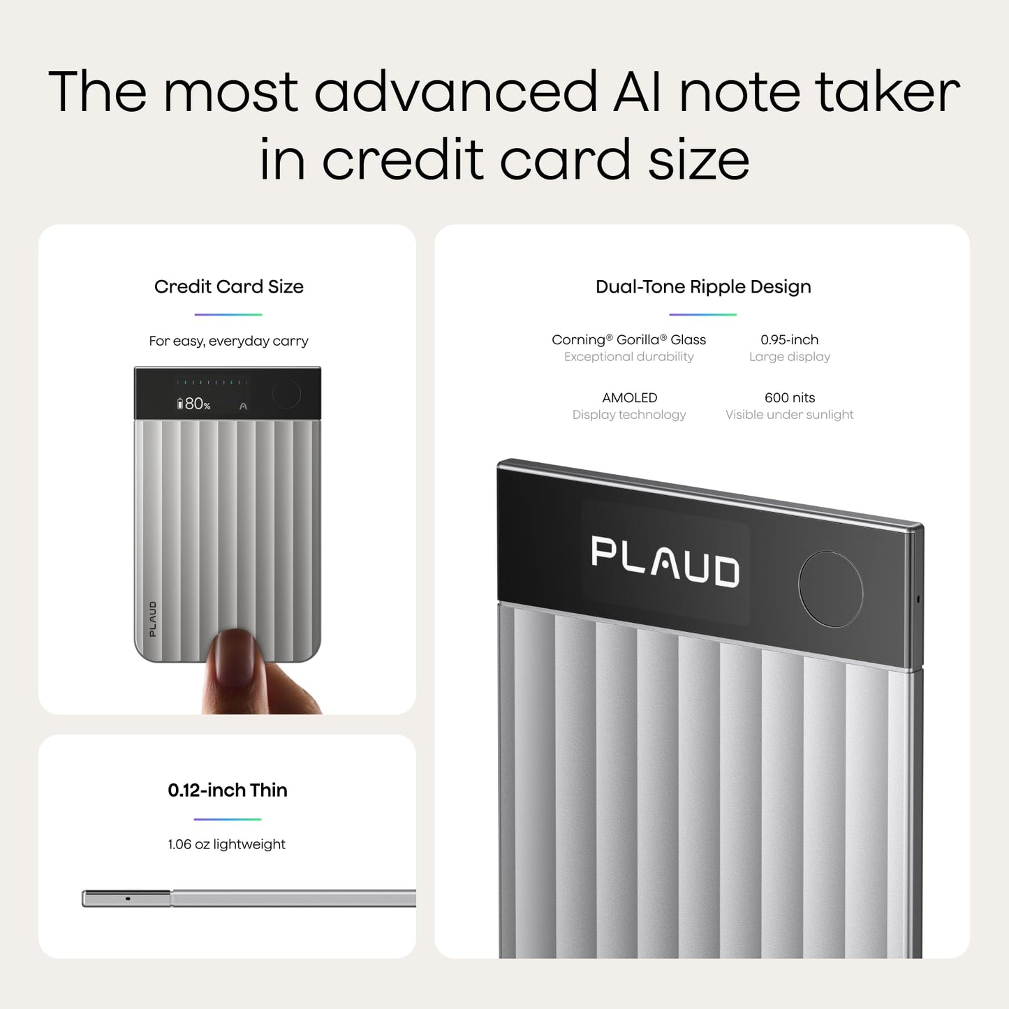 Plaud Note Pro AI Voice Recorder Transcribe & Summarize for Meetings Calls
