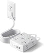 SUPERDANNY Extension Cord,Flat Plug Surge Protector Power Strip,6Ft