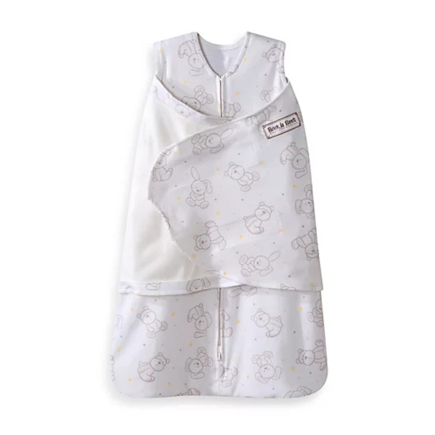 HALO 100% Cotton Sleepsack Swaddle, 3-Way Adjustable Wearable Blanket, TOG 1.5, Baby Blue, Newborn, 0-3 Months