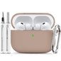 Ljusmicker for AirPods 4 Case 2024 with Cleaner Kit,Milk Tea