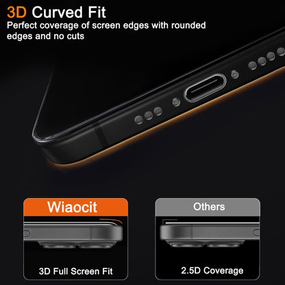 Wiaocit Tempered Glass Privacy Screen Protector for iPhone 15 Pro