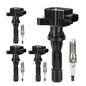 UF667 Ignition Coil & ILZFR6D11 Double Iridium Spark Plug for BMW 2.5-6.0L
