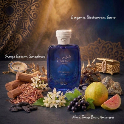 RASASI Hawas Atlantis Eau de Parfum for Men, 100ml (3.4 oz) Fresh & Modern Scent Spray
