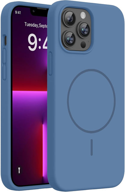 Miracase Magnetic for iPhone 16 Pro Case, Silicone, Black