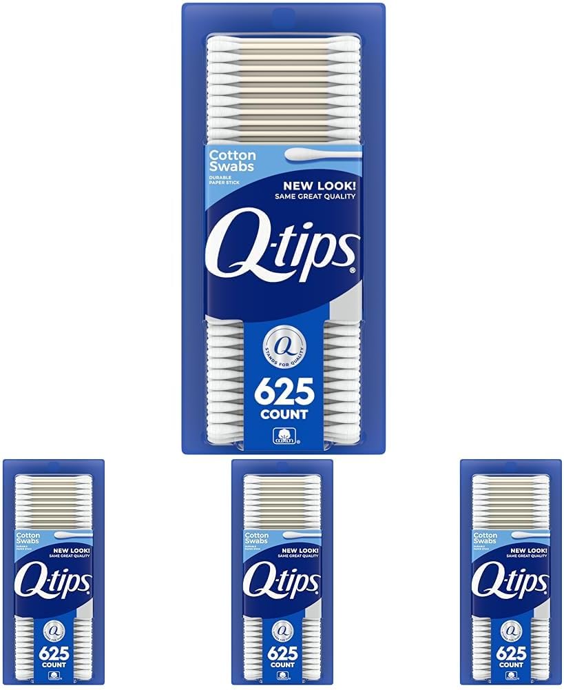 Q-tips Cotton Swabs For Hygiene and Beauty Care Original Cotton Swab Made With 100% Cotton 625 Count