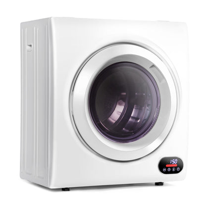 Euhomy Portable Clothes Dryer for Laundry, 1.5 Cu. Ft. Small Portable Dryers for Clothes, 120V Electric Dryer with Stainless Steel Drum, 850W Dryer Machine for Apartments, White