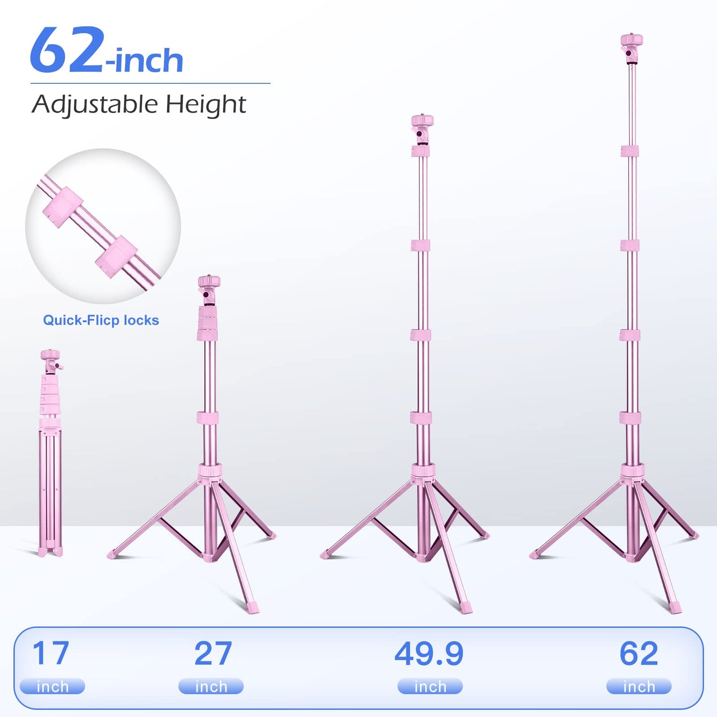 SENSYNE 72" Phone Tripod, Extendable Cell Phone Tripod Stand, Selfie Stick with Wireless Remote and Phone Holder, Compatible with iPhone Android Phone, Camera
