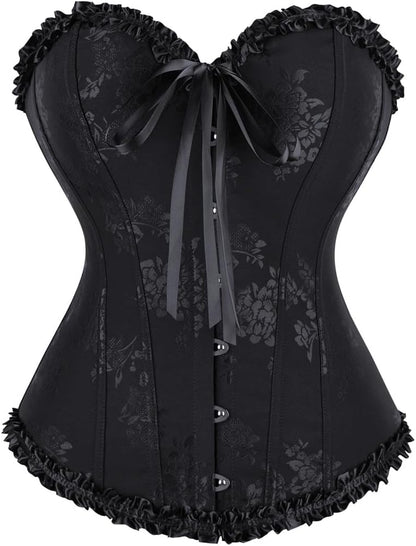frawirshau Women's Overbust Costume Corset Renaissance Victorian