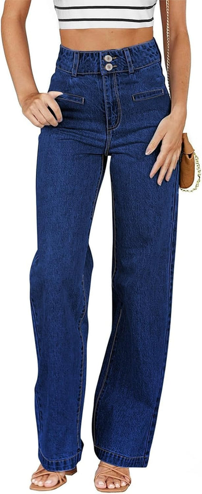 Sidefeel Jeans for Women High Waisted Straight Leg Denim Pants