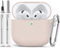 Ljusmicker for AirPods 4 Case 2024 with Cleaner Kit,Milk Tea