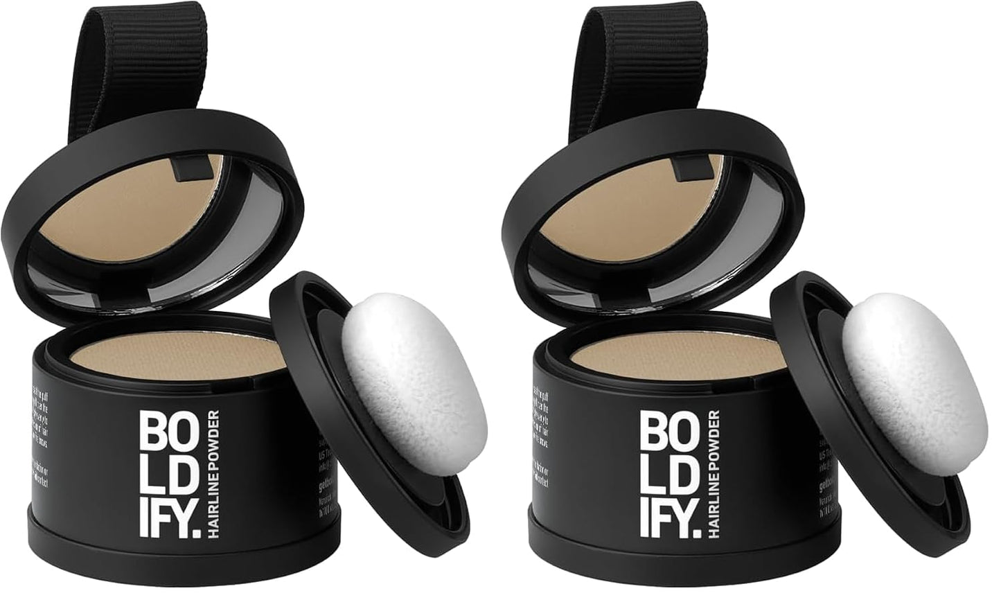 Boldify Hairline Powder, Root Touch Up Hair Color Light Blonde 4g