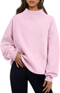 Trendy Queen Womens Mock Neck Sweatshirts Oversized Pullover Fall Outfits