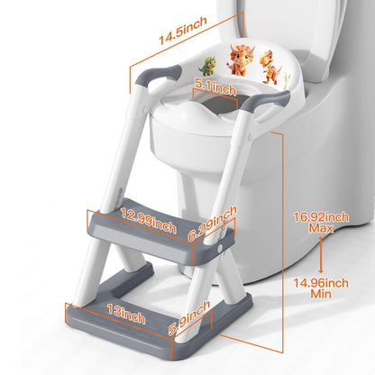 Potty Training Toilet for Toddlers, 2-in-1 Potty Training seat, Anti-Slip