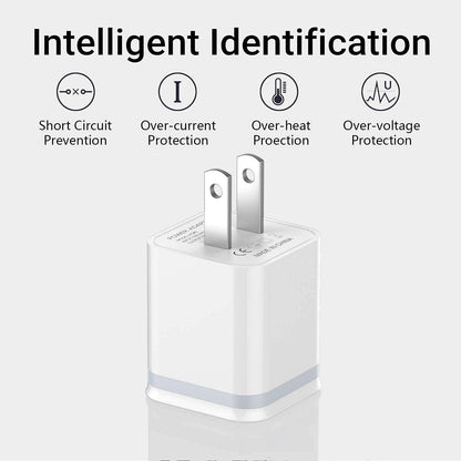 USB Wall Charger, LUOATIP 3-Pack 2.1A 5V Dual Port Cube Power Adapter Plug Block Charging Box Brick for iPhone 14 13 12 11 Pro Max SE XS XR X 8 7 6 6S Plus, Galaxy, LG, Moto, Android Phones
