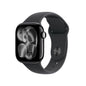 Apple Watch Series 11 [GPS 46mm] Smartwatch with Jet Black Aluminum Case with Black Sport Band - M/L. Sleep Score, Fitness Tracker, Health Monitoring, Always-On Display, Water Resistant