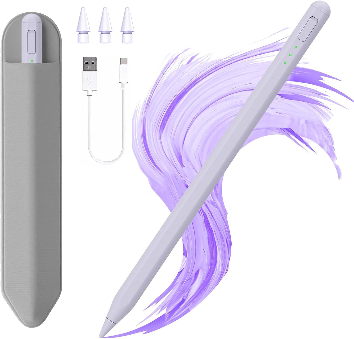 Stylus Pen for iPad11&10thGen,14Mins Faster Charge, with Pencil Holder,Palm Rejection, Tilt Sensitivity, for iPad Air11&13-inch(M3/M2), iPad Pro 11&13-inch (M4),iPad 6-11th,iPad Pro 11/12.9 inch