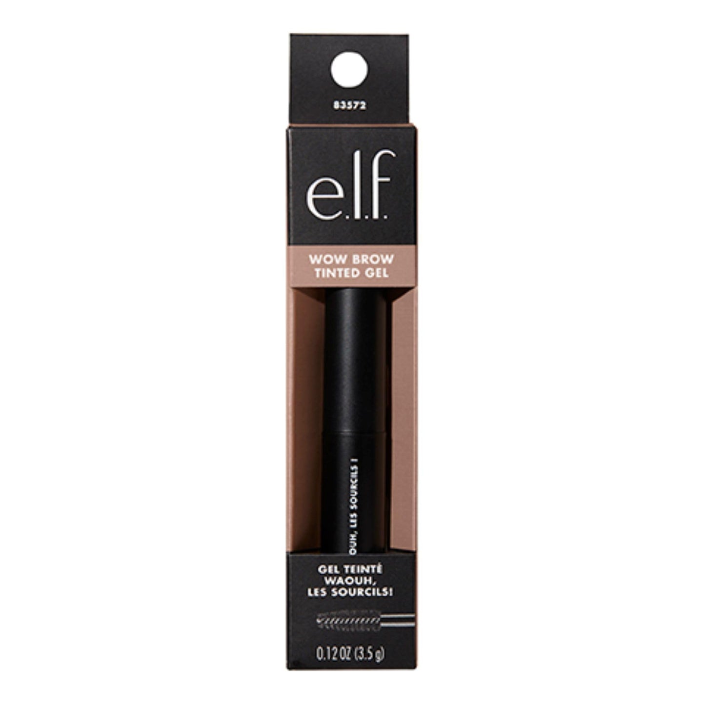 e.l.f. Wow Brow Gel, Volumizing, Buildable, Wax-Gel Hybrid, Creates Full, Voluminous-Looking Brows, Locks Brow Hairs In Place, Deep Brown